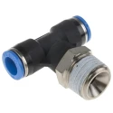 Festo Pneumatic Fitting Push In 10 mm Male Threaded-to-Tube Connection 14 bar Operating Pressure QST-1/2-10