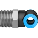 Festo Pneumatic Fitting Push In 10 mm Male Threaded-to-Tube Connection 14 bar Operating Pressure QST-1/2-10