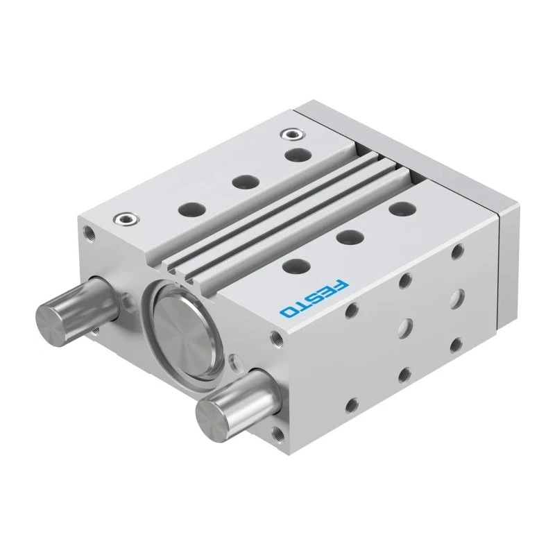 Festo Pneumatic Guided Cylinder, 63 mm Bore, Double Acting, 100 mm Stroke, DFM Series, 10 Bar Operating DFM-63-100-P-A-GF