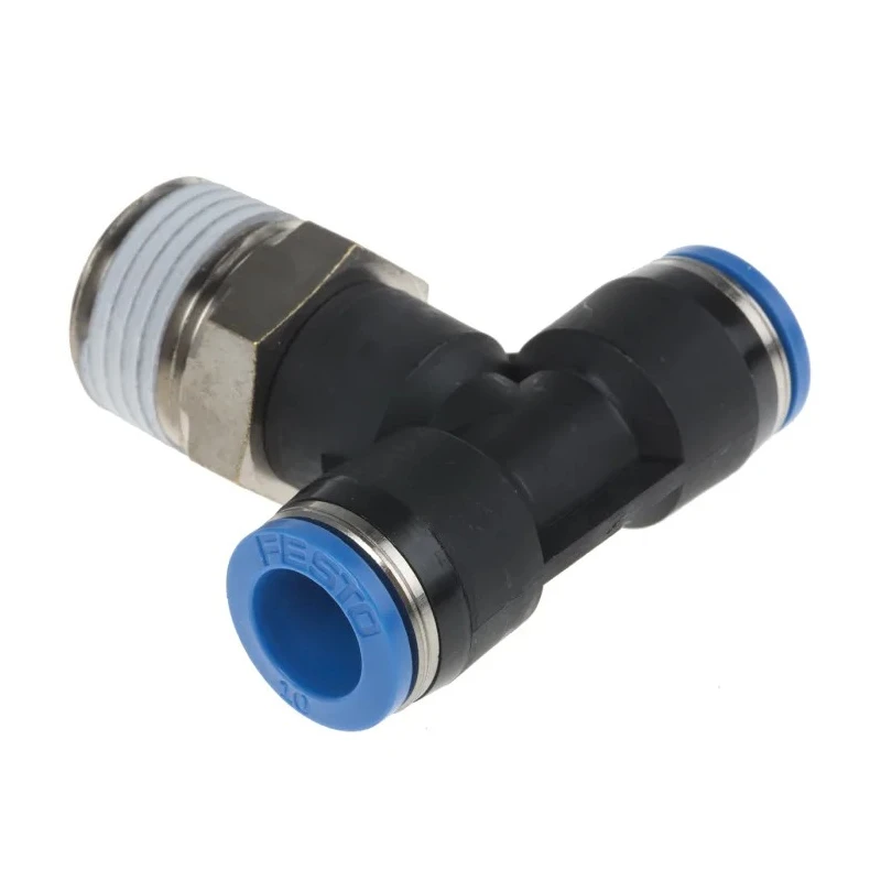 Festo Pneumatic Fitting Push In 10 mm Male Threaded-to-Tube Connection 14 bar Operating Pressure QST-1/2-10