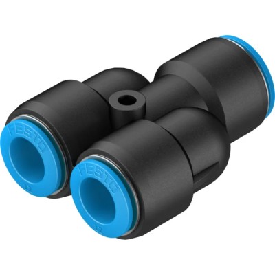 Festo Polybutylene Terephthalate Pneumatic Fitting Push-in 16 mm Push-in 12 mm Nickel Plated QSY-16-12
