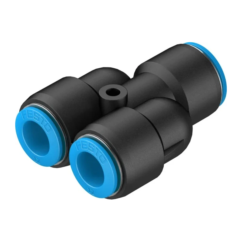 Festo Polybutylene Terephthalate Pneumatic Fitting Push-in 16 mm Push-in 12 mm Nickel Plated QSY-16-12