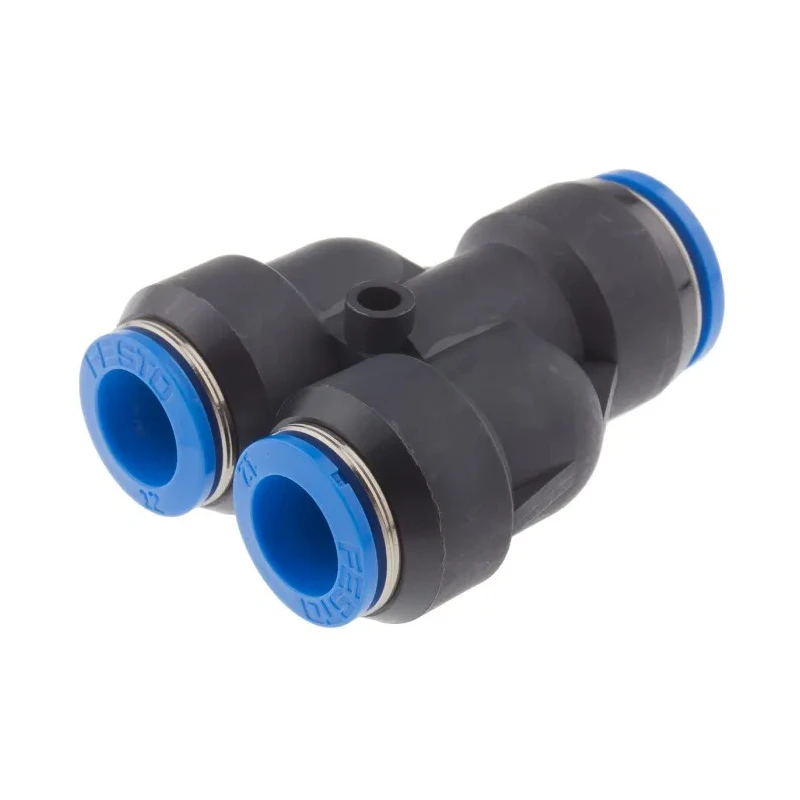 Festo Polybutylene Terephthalate Pneumatic Fitting Push-in 16 mm Push-in 12 mm Nickel Plated QSY-16-12