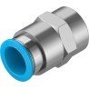 Festo Pneumatic Fitting 16mm Push-in, Female, 1/2 in G Threaded-to-Tube, Nickel Plated Brass QSF-1/2-16-B