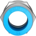 Festo Pneumatic Fitting 16mm Push-in, Female, 1/2 in G Threaded-to-Tube, Nickel Plated Brass QSF-1/2-16-B
