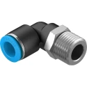 Festo Nickel Plated Brass Pneumatic Fitting QSL Series Male Threaded-to-Tube R 1/2 in G Metric Push-in Tube QSL-1/2-12