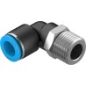 Festo Nickel Plated Brass Pneumatic Fitting QSL Series Male Threaded-to-Tube R 1/2 in G Metric Push-in Tube QSL-1/2-12