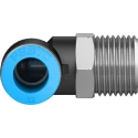 Festo Nickel Plated Brass Pneumatic Fitting QSL Series Male Threaded-to-Tube R 1/2 in G Metric Push-in Tube QSL-1/2-12