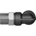Festo Nickel Plated Brass Pneumatic Fitting Male Threaded-to-Tube R 1/2 in Push-In 16 mm, 90° Angle QSL-1/2-16