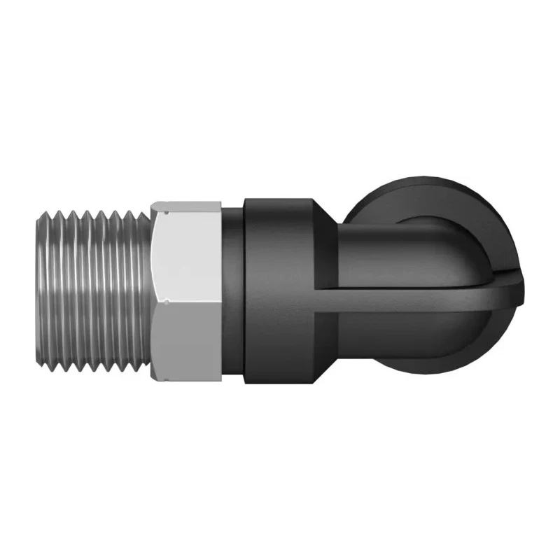 Festo Nickel Plated Brass Pneumatic Fitting Male Threaded-to-Tube R 1/2 in Push-In 16 mm, 90° Angle QSL-1/2-16