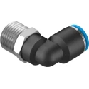 Festo Nickel Plated Brass Pneumatic Fitting QSL Series Male Threaded-to-Tube R 1/2 in G Metric Push-in Tube QSL-1/2-12