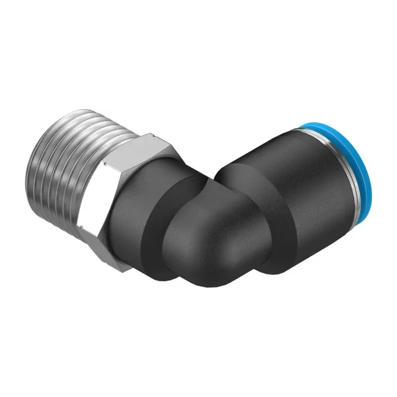 Festo Nickel Plated Brass Pneumatic Fitting QSL Series Male Threaded-to-Tube R 1/2 in G Metric Push-in Tube QSL-1/2-12