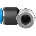 Festo Nickel Plated Brass Pneumatic Fitting QSL Series Male Threaded-to-Tube R 1/2 in G Metric Push-in Tube QSL-1/2-12