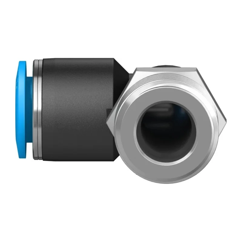 Festo Nickel Plated Brass Pneumatic Fitting QSL Series Male Threaded-to-Tube R 1/2 in G Metric Push-in Tube QSL-1/2-12