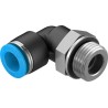 Festo Pneumatic Fitting Male Threaded-to-Tube Nickel Plated Brass 12mm Push-In, G 1/2, ISO 228-1, EN 10226-1 QSL-G1/2-12