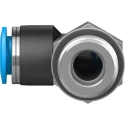 Festo Pneumatic Fitting Male Threaded-to-Tube Nickel Plated Brass 12mm Push-In, G 1/2, ISO 228-1, EN 10226-1 QSL-G1/2-12