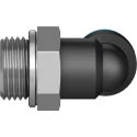 Festo Pneumatic Fitting Male Threaded-to-Tube Nickel Plated Brass 12mm Push-In, G 1/2, ISO 228-1, EN 10226-1 QSL-G1/2-12