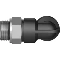 Festo Pneumatic Fitting Male Threaded-to-Tube, Nickel Plated Brass, G 1/2 x Push-In 16mm, 90° Angle, ISO 228-1 QSL-G1/2-16