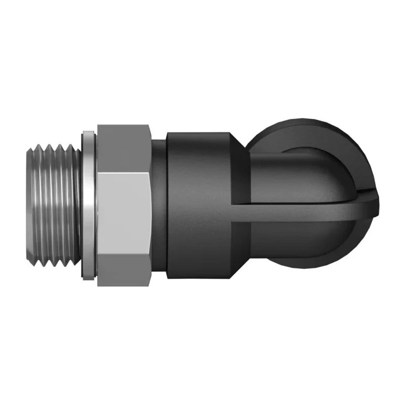 Festo Pneumatic Fitting Male Threaded-to-Tube, Nickel Plated Brass, G 1/2 x Push-In 16mm, 90° Angle, ISO 228-1 QSL-G1/2-16