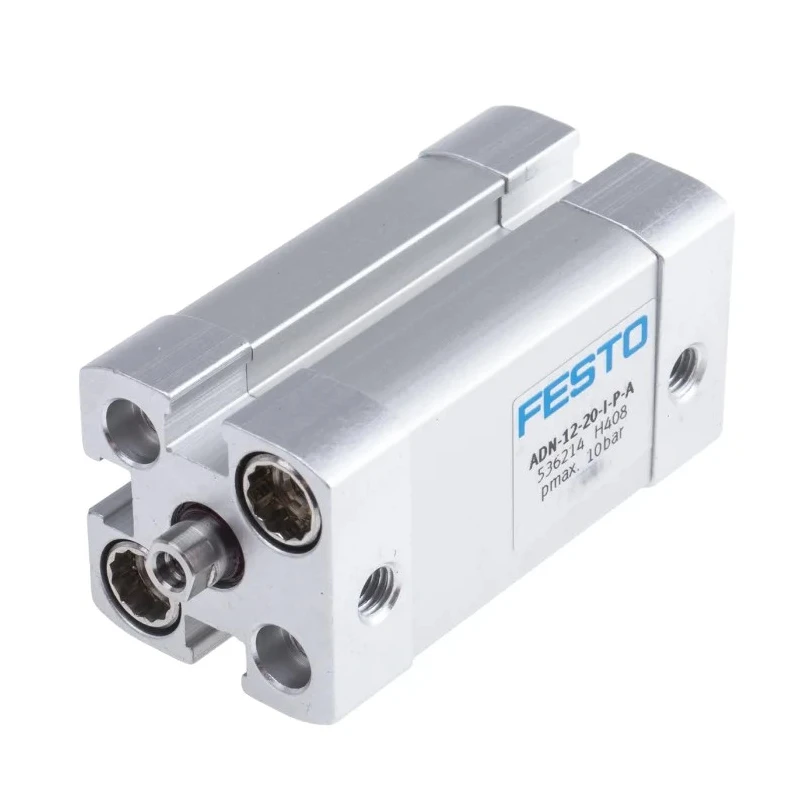Festo Pneumatic Cylinder ADN Series 12mm Bore 20mm Stroke Double Acting Aluminium Body ADN-12-20-I-P-A