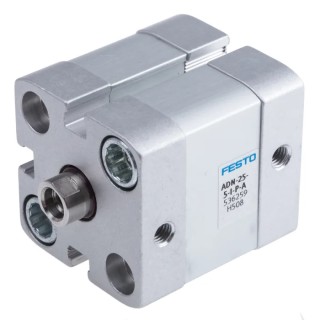 Festo ADN Series Pneumatic Cylinder 25mm Bore, 5mm Stroke, Double Acting, Aluminium Body, ISO 21287 Compliant ADN-25-5-I-P-A