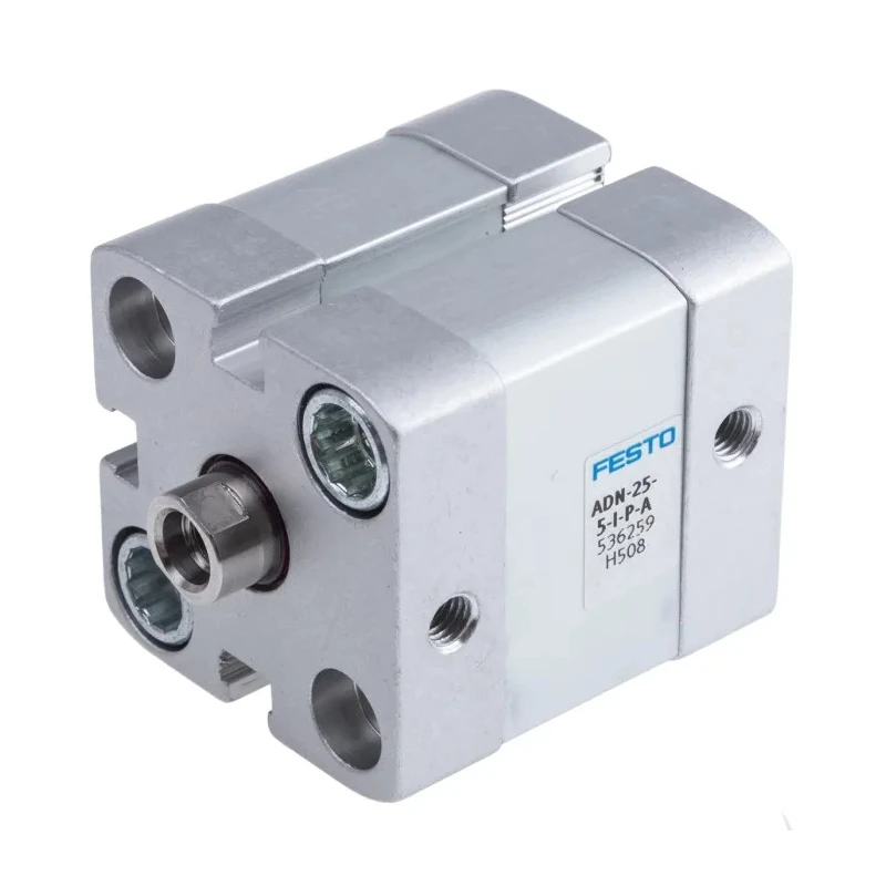 Festo ADN Series Pneumatic Cylinder 25mm Bore, 5mm Stroke, Double Acting, Aluminium Body, ISO 21287 Compliant ADN-25-5-I-P-A