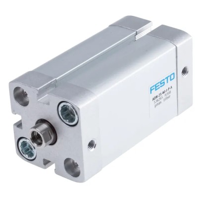 Festo Pneumatic Cylinder ADN Series Double Acting 25mm Bore 40mm Stroke 10 bar Operating Pressure ADN-25-40-I-P-A