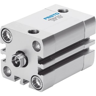 Festo Pneumatic Cylinder ADN Series 32mm Bore, 10mm Stroke, Double Acting, Aluminium Body, Model ADN-32-10-I-P-A