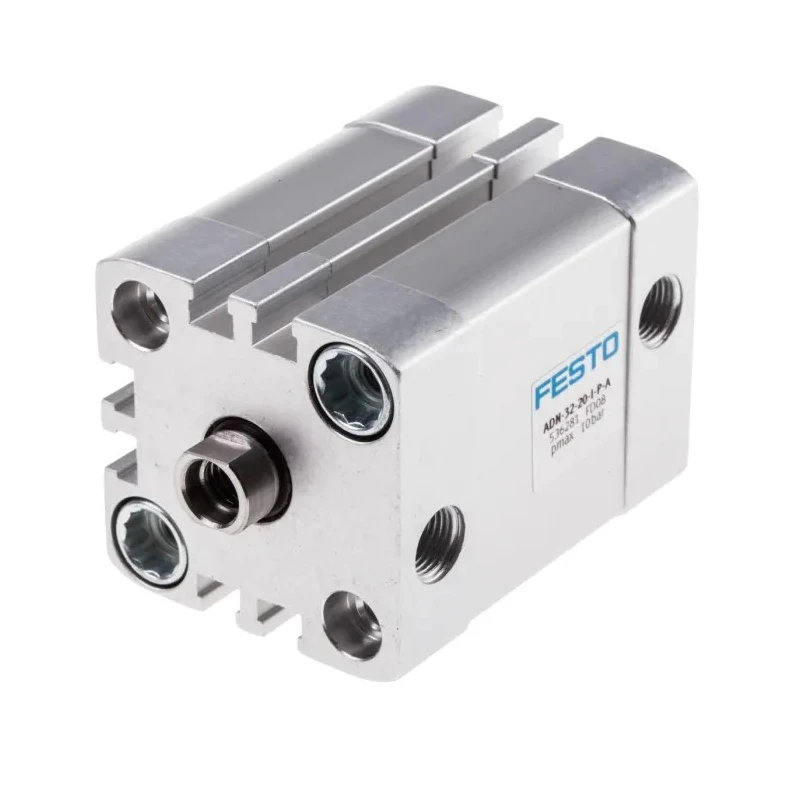 Festo Aluminium Pneumatic Cylinder ADN Series 32mm Bore 20mm Stroke Double Acting Flexible Cushioning ADN-32-20-I-P-A