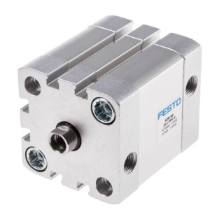 Festo Pneumatic Cylinder ADN Series Double Acting 40mm Bore 20mm Stroke Through Hole Mount Aluminium Body ADN-40-20-I-PPS-A