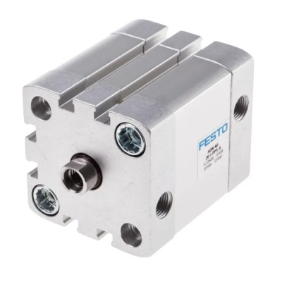Festo Pneumatic Cylinder ADN Series Double Acting 40mm Bore 20mm Stroke Through Hole Mount Aluminium Body ADN-40-20-I-PPS-A