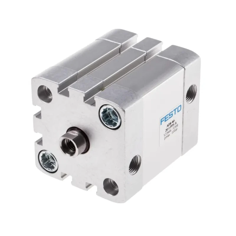 Festo Pneumatic Cylinder ADN Series Double Acting 40mm Bore 20mm Stroke Through Hole Mount Aluminium Body ADN-40-20-I-PPS-A