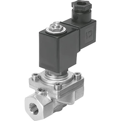 Festo Pneumatic Solenoid Valve, 2/2 Solenoid G, 24V DC, Brass Body, 10 bar Max Pressure VZWF-B-L-M22C-G14-135-1P4-10
