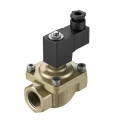 Festo 2/2 Solenoid Valve G1 Port Brass Body Nitrile Rubber Seal 24V dc 11W Power VZWF-B-L-M22C-G1-275-1P4-6