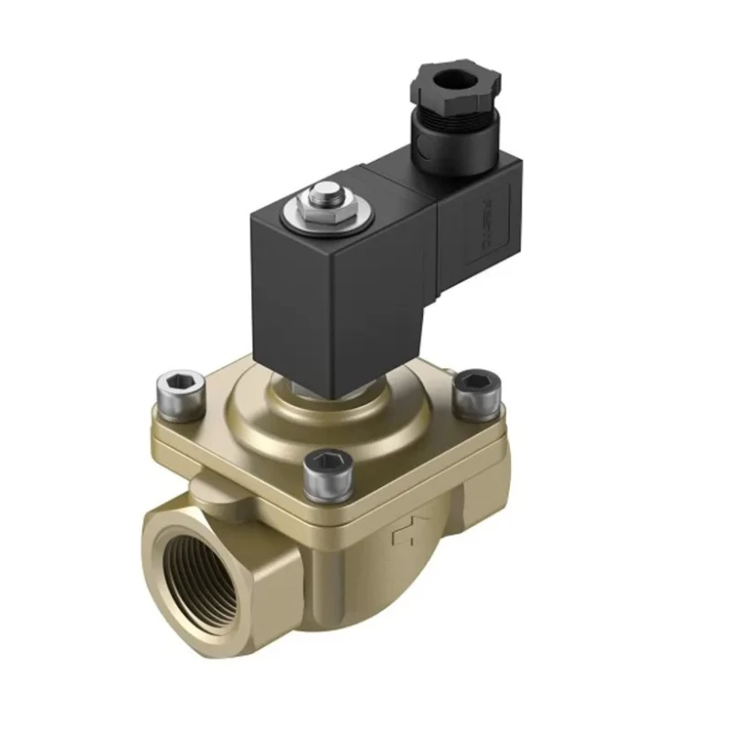 Festo 2/2 Solenoid Valve G1 Port Brass Body Nitrile Rubber Seal 24V dc 11W Power VZWF-B-L-M22C-G1-275-1P4-6
