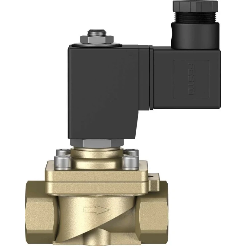 Festo Pneumatic Solenoid Valve, 2/2 Solenoid G, 24V DC, Brass Body, 10 bar Max Pressure VZWF-B-L-M22C-G14-135-1P4-10