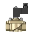 Festo 2/2 Solenoid Valve G1 Port Brass Body Nitrile Rubber Seal 24V dc 11W Power VZWF-B-L-M22C-G1-275-1P4-6