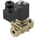 Festo Pneumatic Solenoid Valve, 2/2 Solenoid G, 24V DC, Brass Body, 10 bar Max Pressure VZWF-B-L-M22C-G14-135-1P4-10