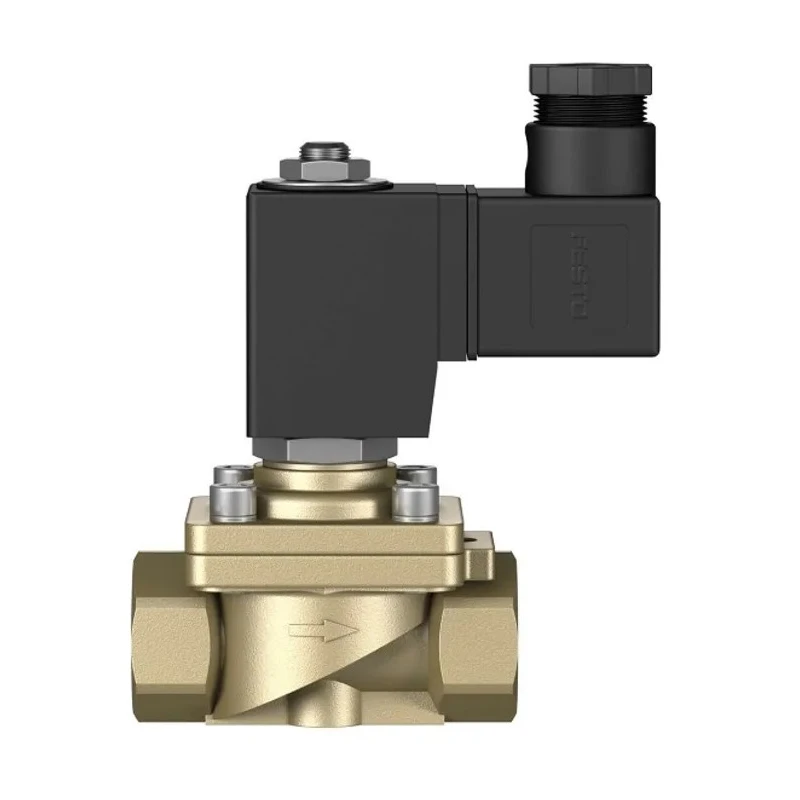 Festo 2/2 Solenoid Valve G1/2, Brass Body, Nitrile Rubber Seal, 24V DC, 11W Power, 10 bar VZWF-B-L-M22C-G12-135-1P4-10
