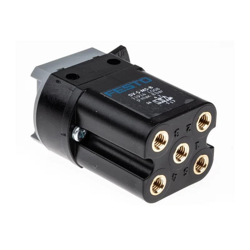 Festo Pneumatic Manual Control Valve SV Series, 5/2 Monostable, Plastic Body, Metric M5, 8 bar, 95 L/min, SV-5-M5-B