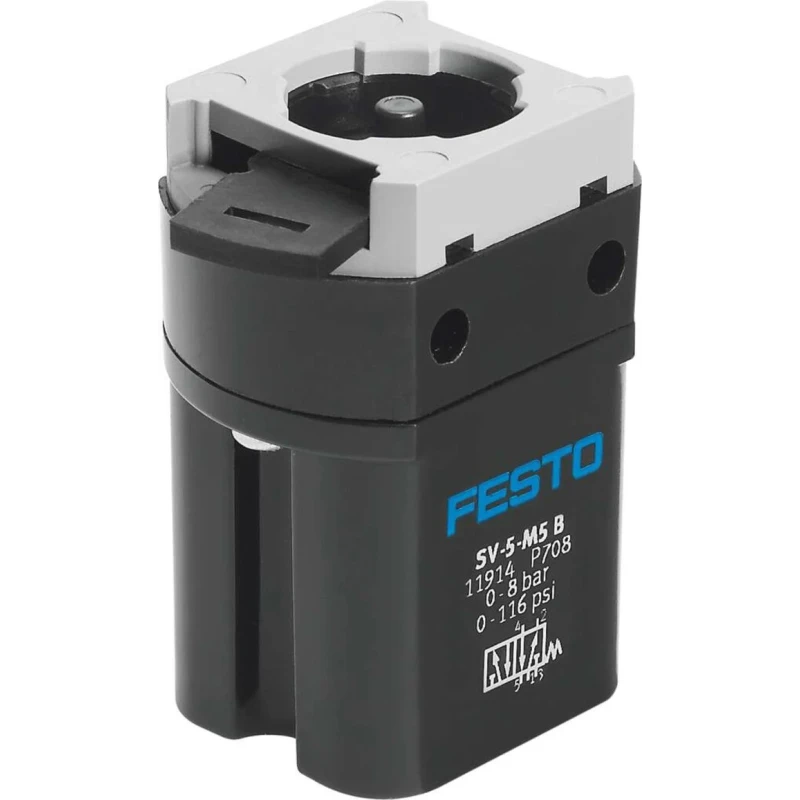 Festo Pneumatic Manual Control Valve SV Series, 5/2 Monostable, Plastic Body, Metric M5, 8 bar, 95 L/min, SV-5-M5-B