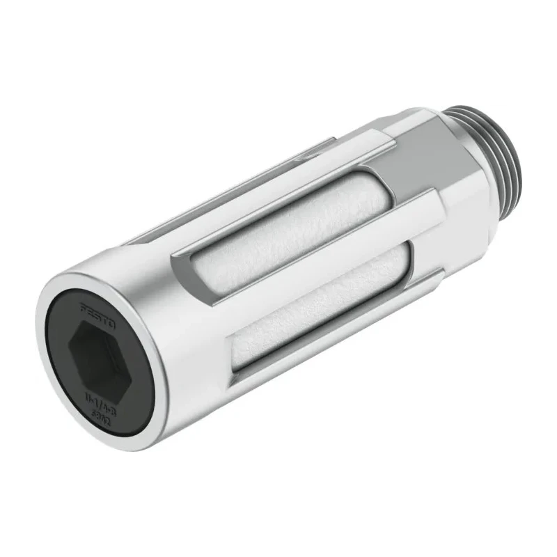 Festo Aluminium Pneumatic Silencer 1/4 in G Threaded Connection 10 bar Noise Reduction 80dB U-1/4-B
