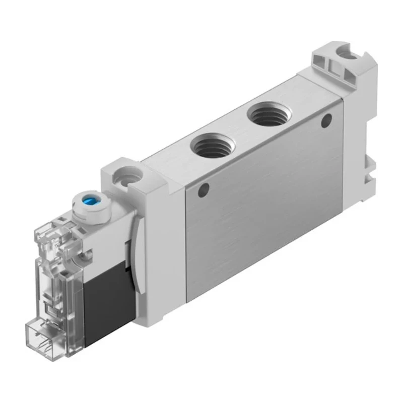 Festo Solenoid Valve 5/2 Solenoid/Spring G 1/8 Inch Port Size 24V DC Aluminium Alloy Body VUVG-LK14-M52-AT-G18-1H2L-S