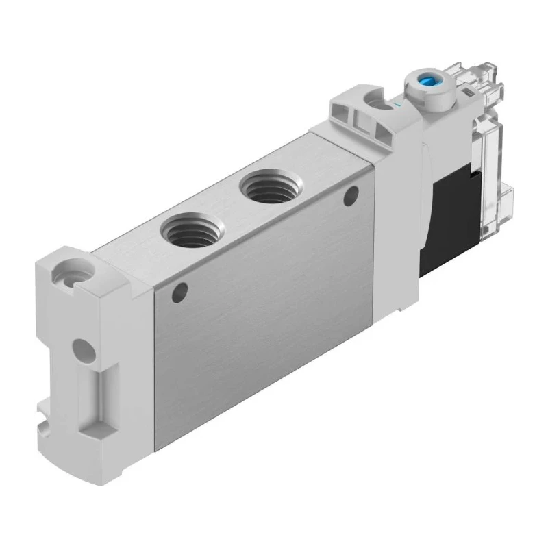 Festo Solenoid Valve 5/2 Solenoid/Spring G 1/8 Inch Port Size 24V DC Aluminium Alloy Body VUVG-LK14-M52-AT-G18-1H2L-S