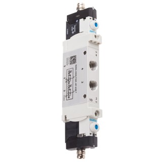 Festo 3/2 Solenoid/Spring Pneumatic Solenoid Valve G 1/8 Port Size 24V DC Aluminium Alloy Body VUVG-LK14-T32C-AT-G18-1R8L-S