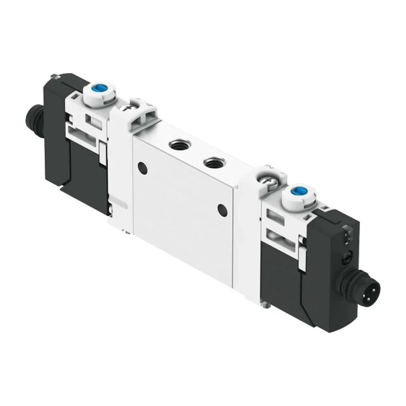Festo 3/2 Solenoid/Spring Pneumatic Solenoid Valve G 1/8 Port Size 24V DC Aluminium Alloy Body VUVG-LK14-T32C-AT-G18-1R8L-S