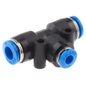 Festo QST Series Pneumatic Tee Tube-to-Tube Adapter Push-in 6 mm x 6 mm QST-6-4