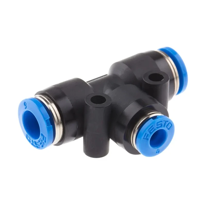 Festo QST Series Pneumatic Tee Tube-to-Tube Adapter Push-in 6 mm x 6 mm QST-6-4