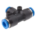 Festo QST Series Pneumatic Tee Tube-to-Tube Adapter Push-in 6 mm x 6 mm QST-6-4