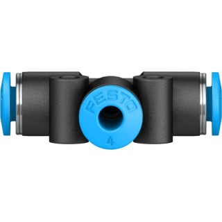 Festo Pneumatic Fitting Tee Tube-to-Tube Adapter Push-in 4 mm 14 bar Maximum Operating Pressure QST-4